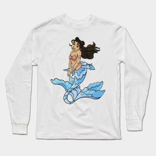 Aqua Mermaid Long Sleeve T-Shirt